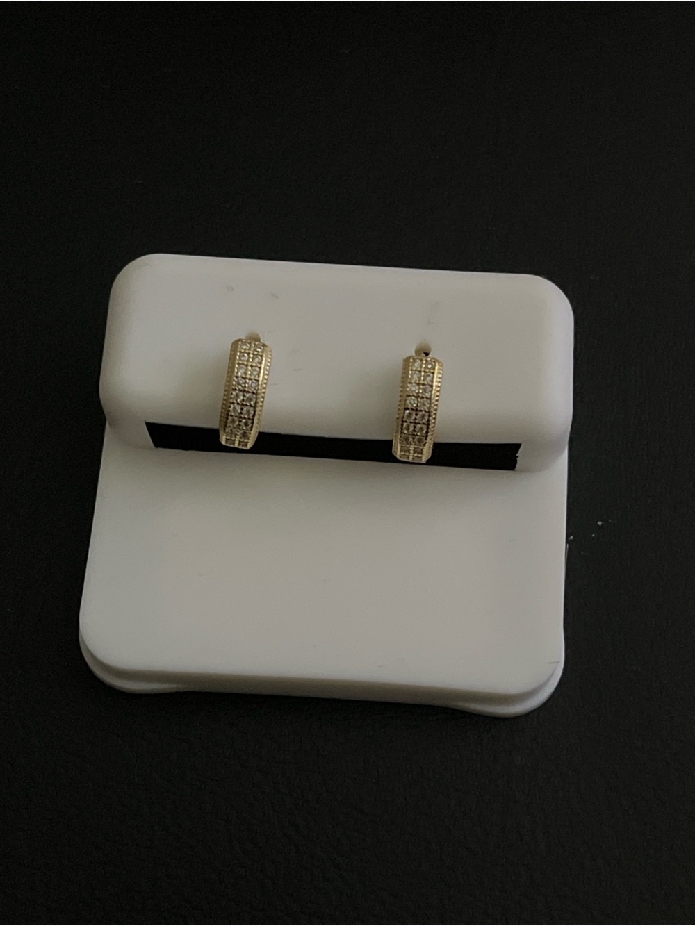 925 Sterling Silver Moissanite Huggie Earrings | 1.0 CTW | Gold Over Silver